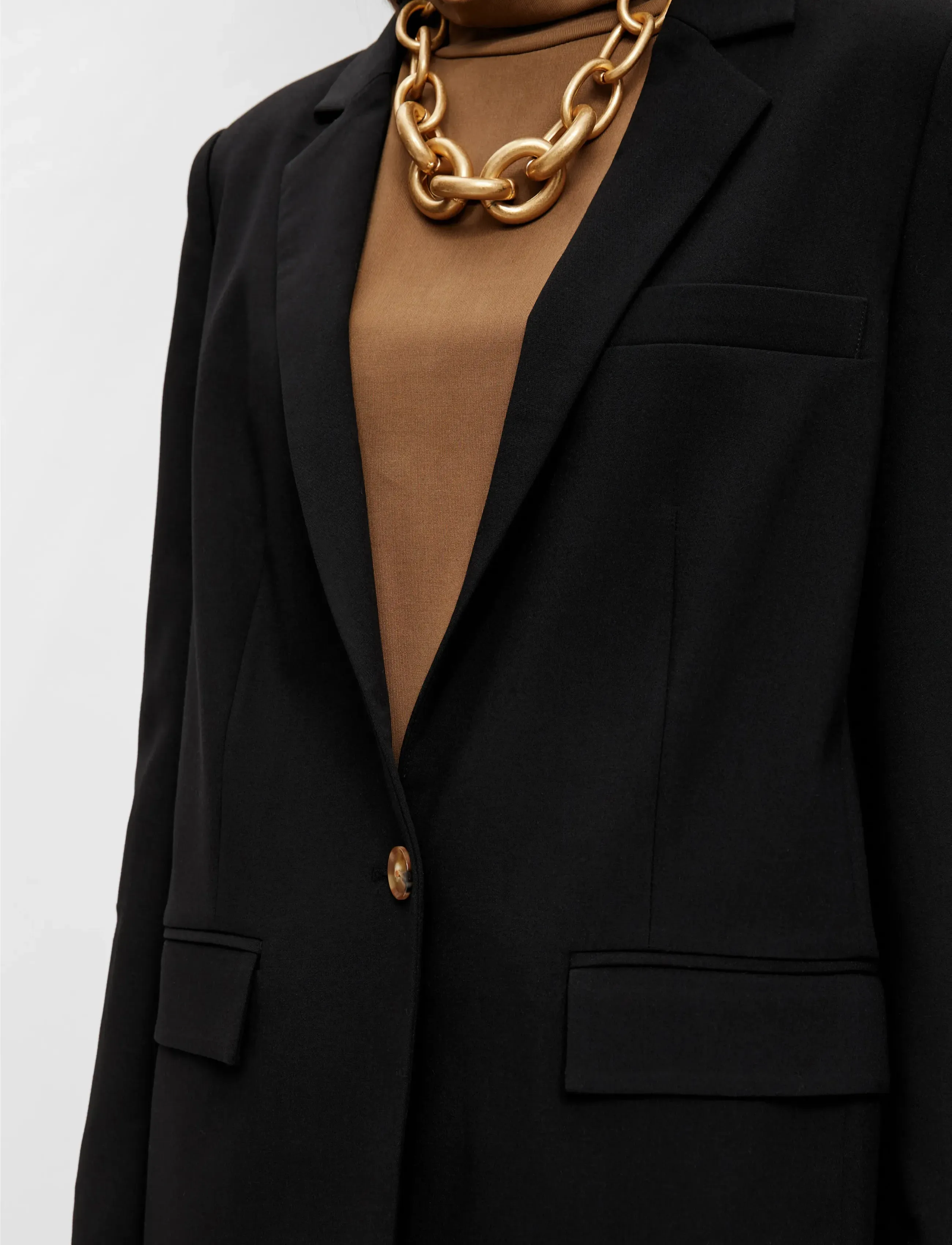 Object - OBJSIGRID L/S BLAZER NOOS - Žaketes ar vienrindas pogājumu - black - 4