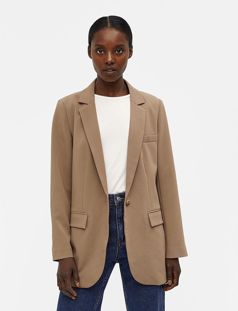 Object - OBJSIGRID L/S BLAZER NOOS - einreihige blazer - fossil - 0