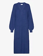 OBJMALENA L/S KNIT DRESS - ESTATE BLUE