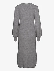 Object - OBJMALENA L/S KNIT DRESS - stramme kjoler - medium grey melange - 1