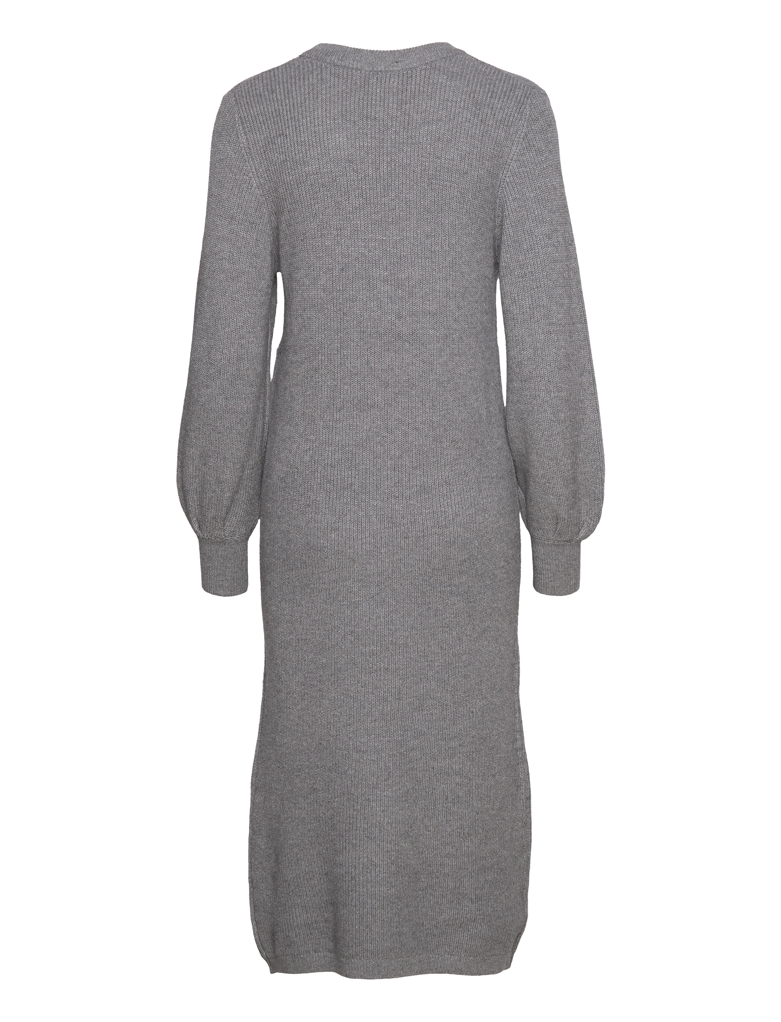Object - OBJMALENA L/S KNIT DRESS NOOS - medium grey melange - 1