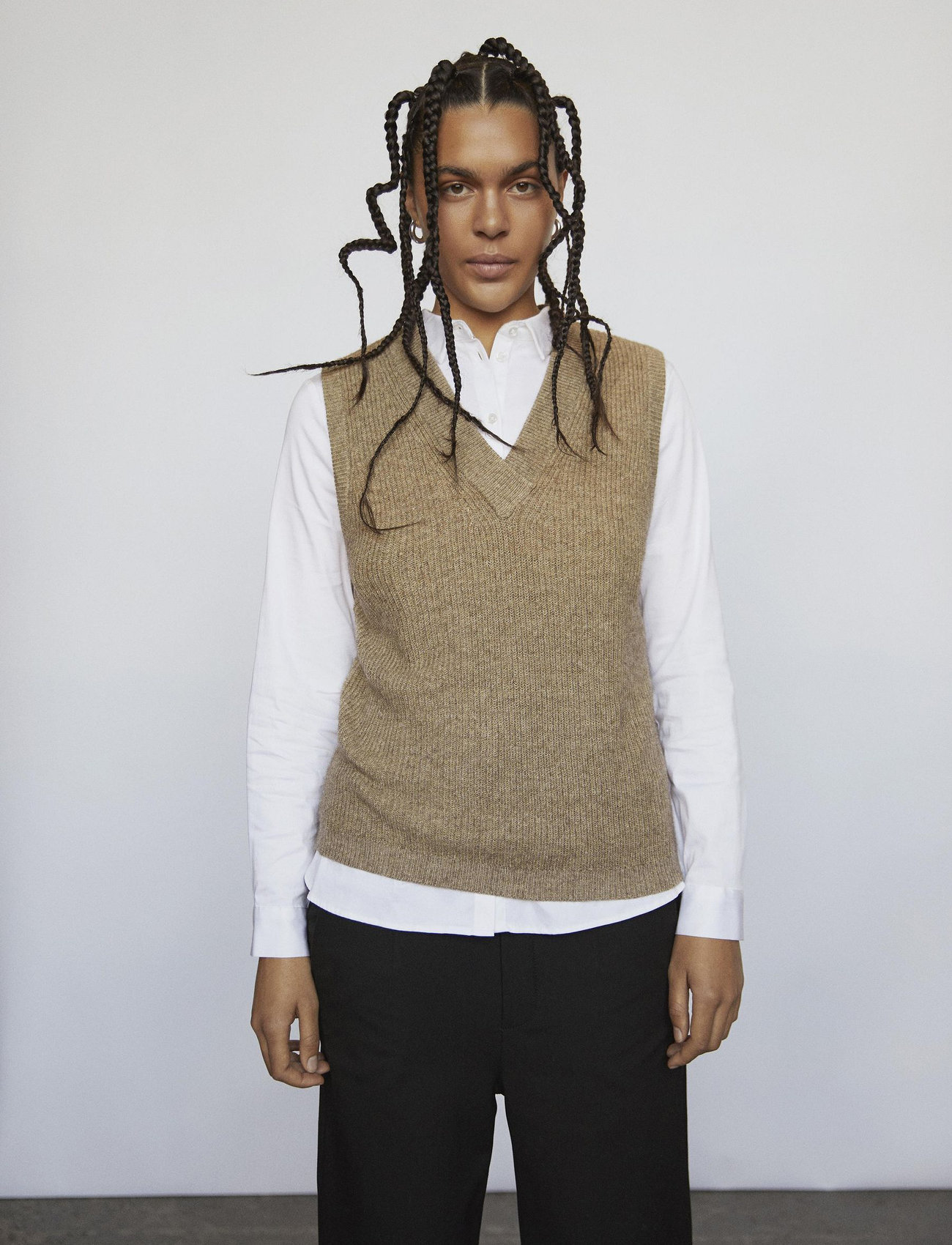 Object - OBJMALENA S/L KNIT WAISTCOAT - fossil - 5