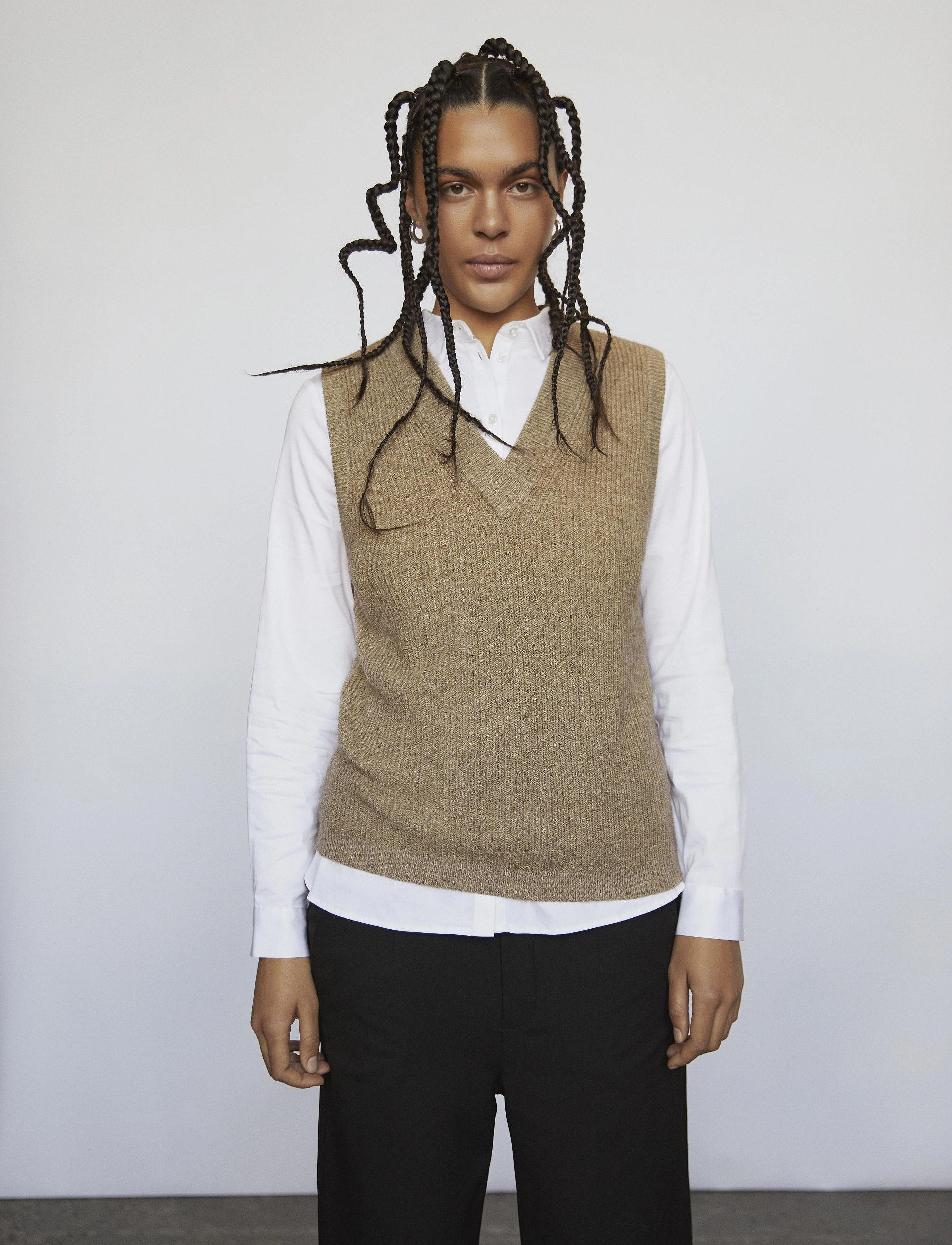Object - OBJMALENA S/L KNIT WAISTCOAT - fossil - 5