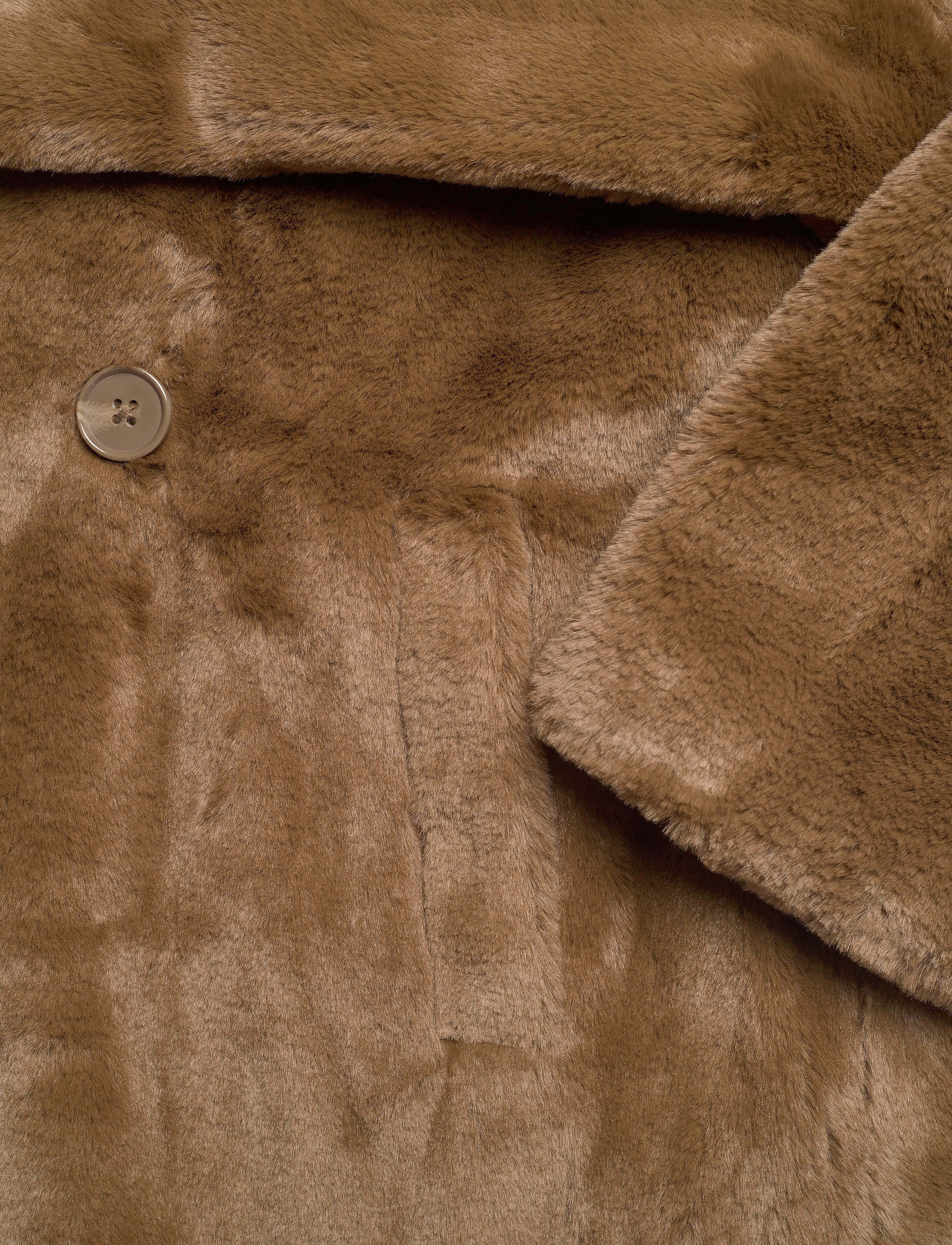 Object - OBJTILLY LONG FAUX FUR JACKET PB10 - sepia - 3