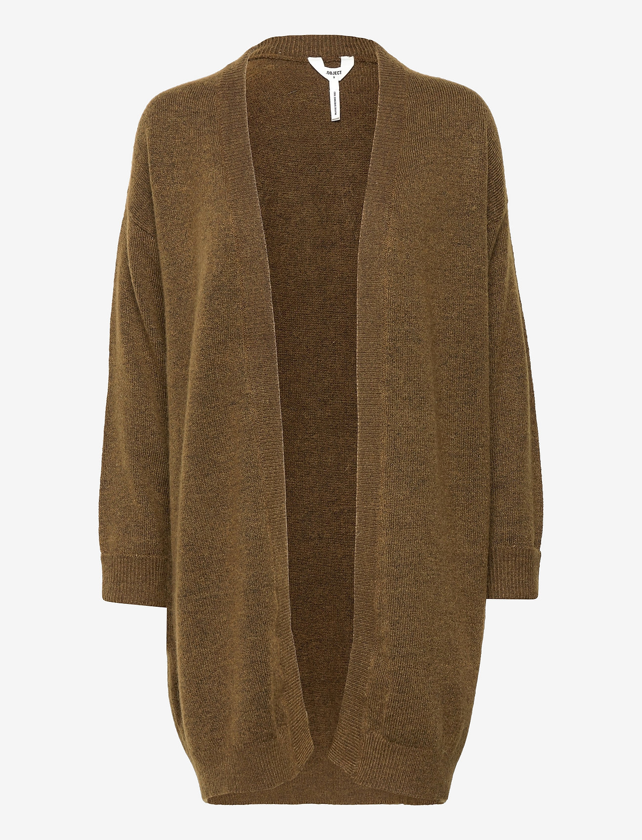 Object - OBJLAUREN L/S KNIT CARDIGAN 116 - sepia - 0