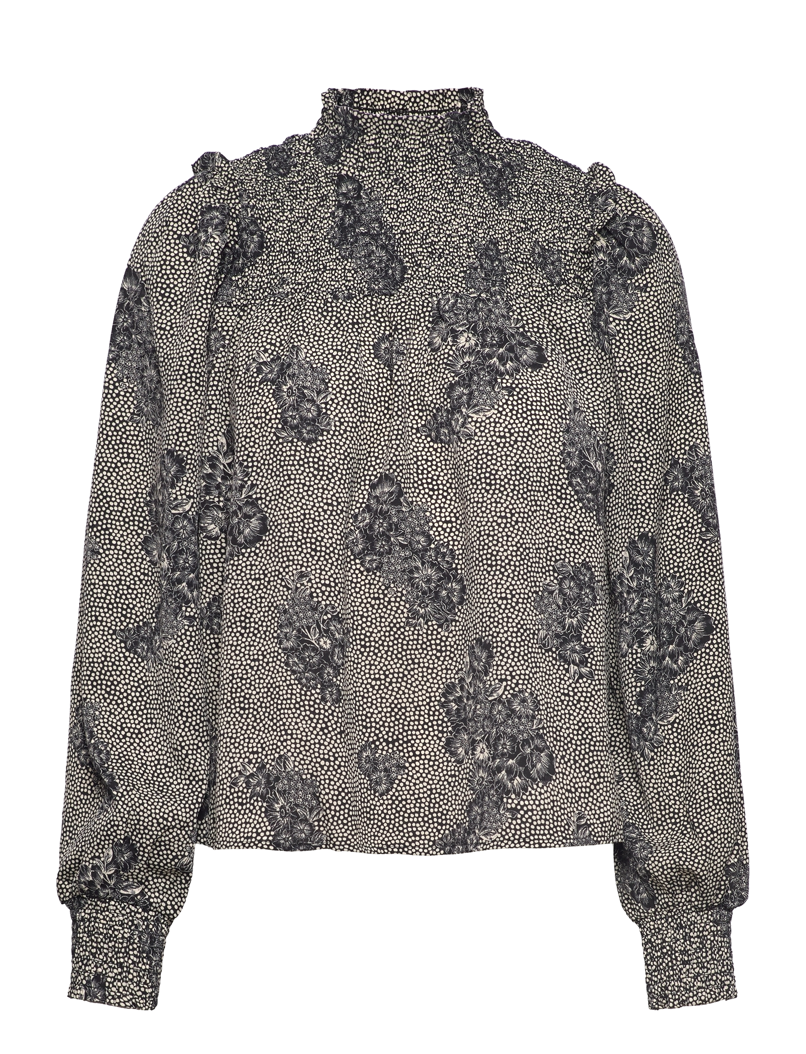 Object Objevelyn L/S Top Rep, 36, Blouses, Grau - Long-sleeved, Frauen