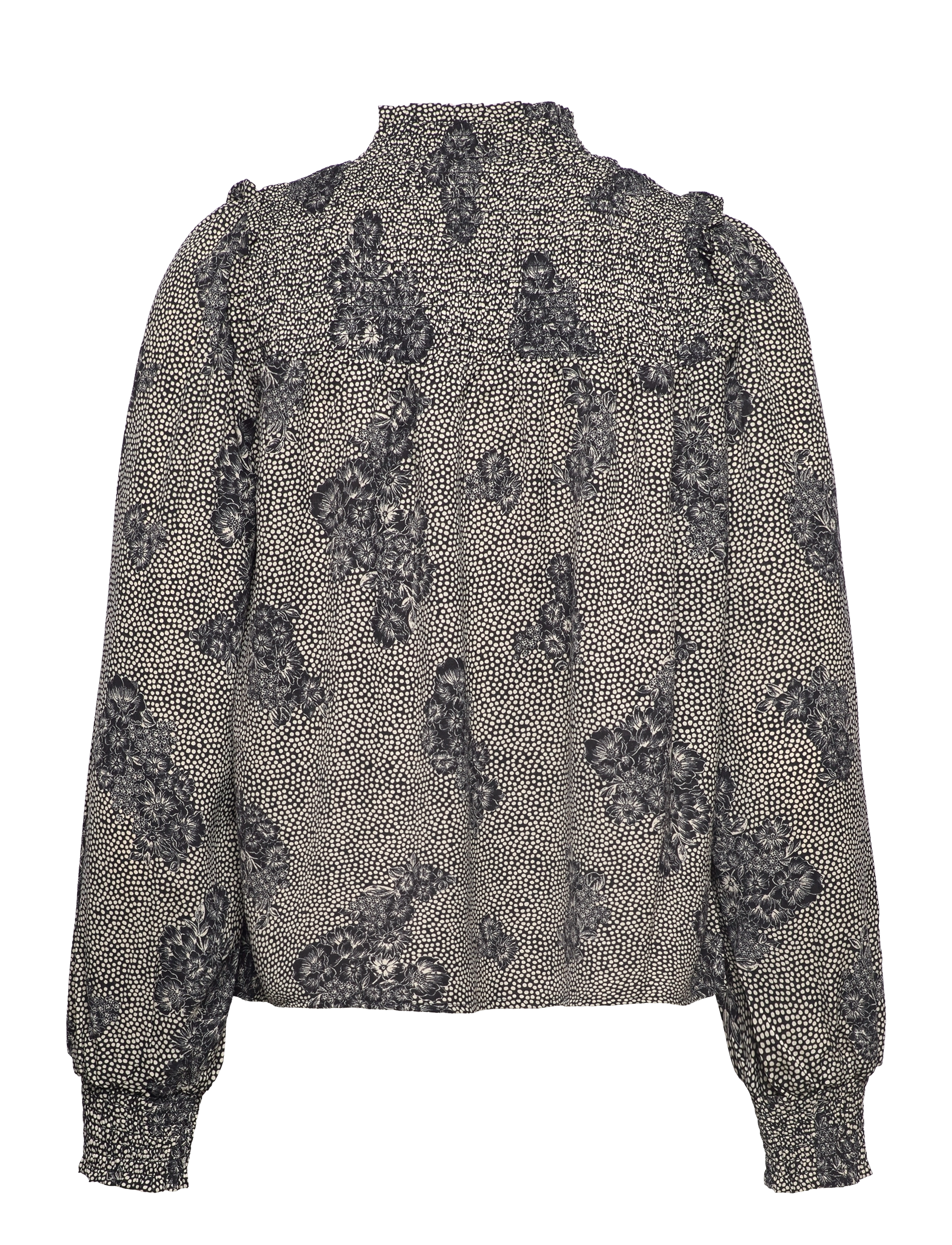 Object - OBJEVELYN L/S TOP REP - langærmede bluser - black - 1