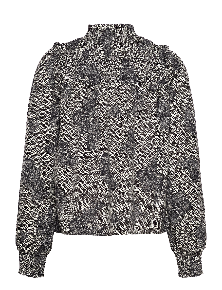 Object - OBJEVELYN L/S TOP REP - langärmelige blusen - black - 1