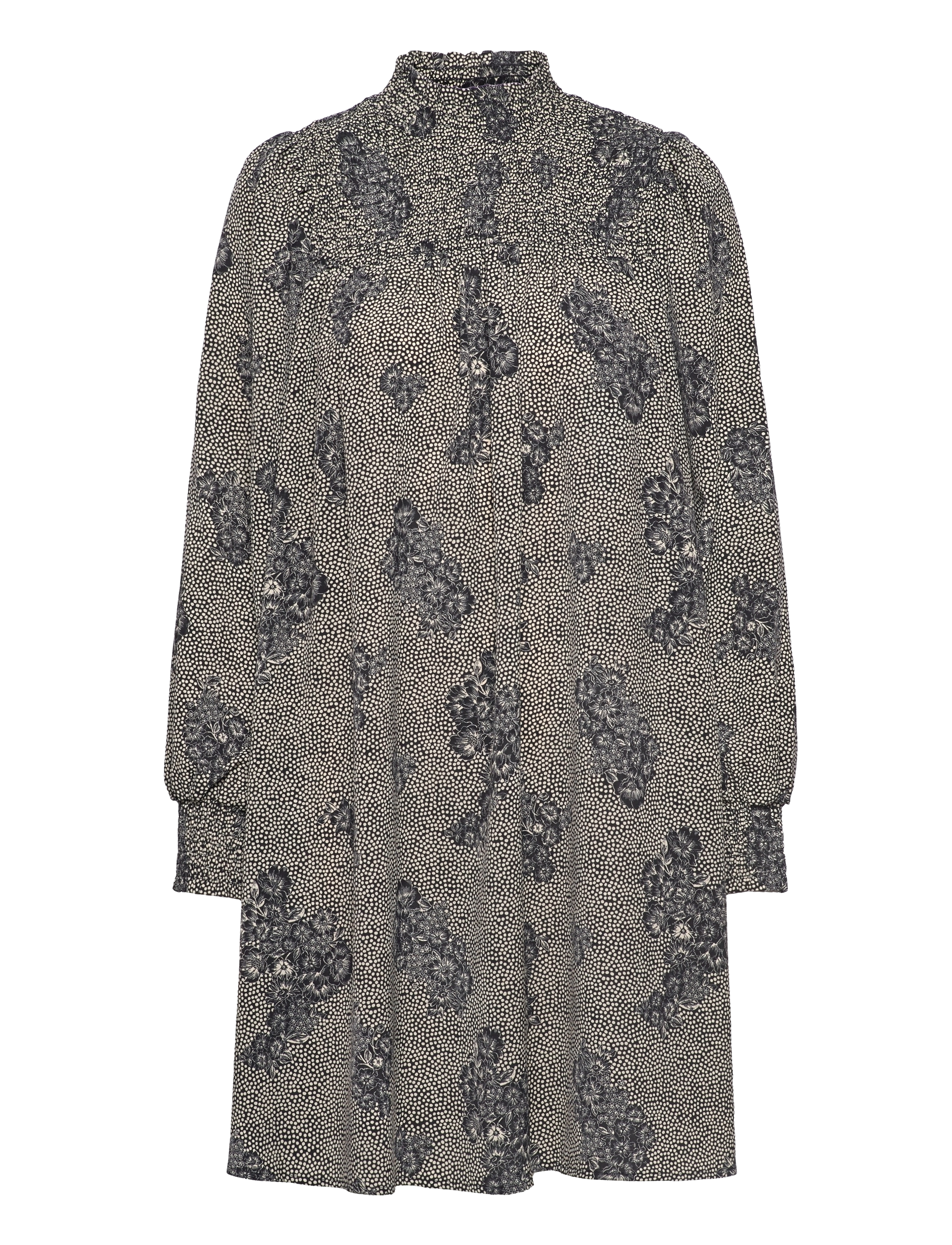 OBJECT Objevelyn L/S Kurz Kleid Rep Patterned - 34 - Damen