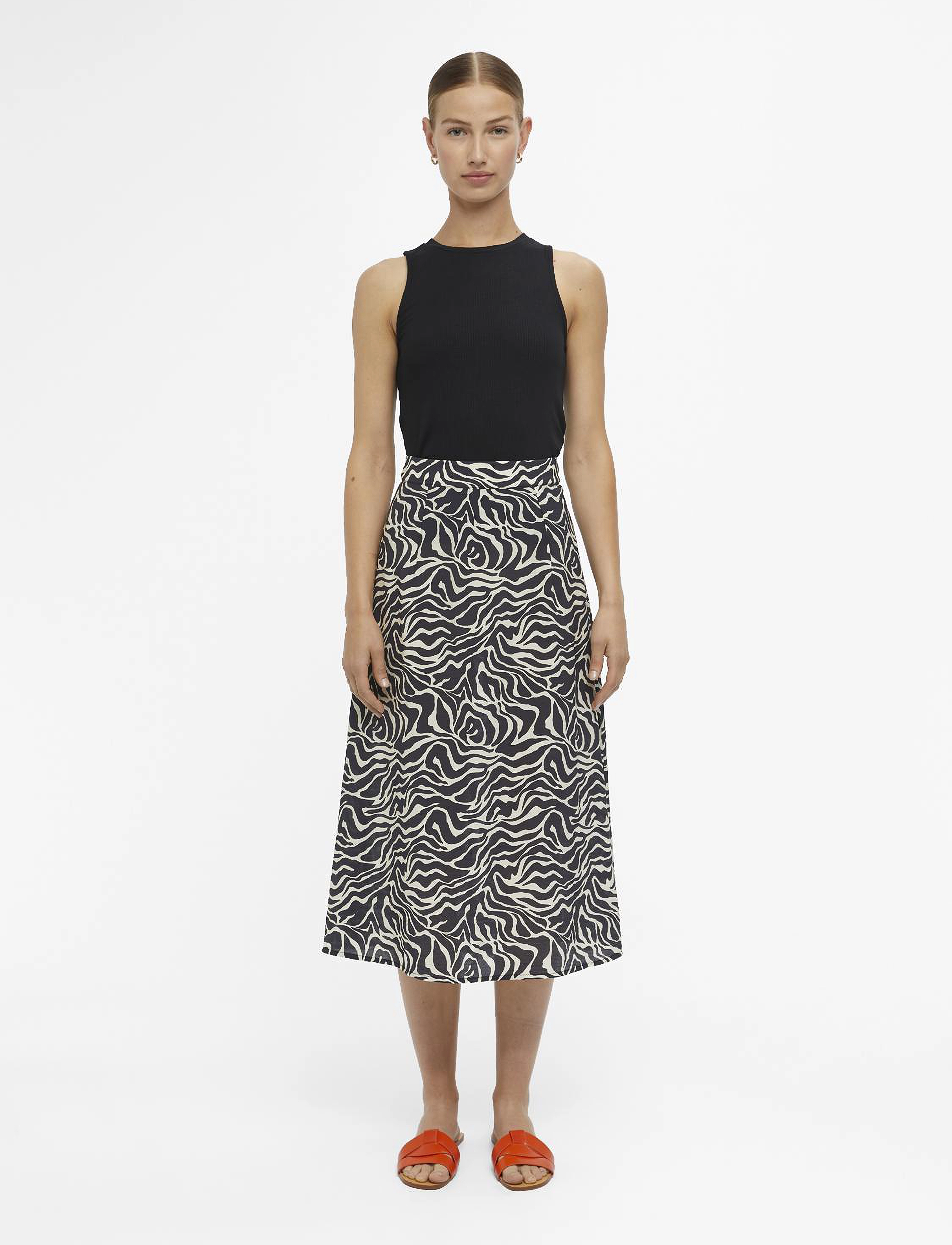 Object - OBJLEONORA HW MIDI SKIRT NOOS - black - 5
