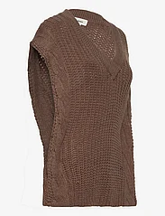 Object - OBJEVERLY S/L KNIT WAISTCOAT 117 - knitted vests - sepia - 3