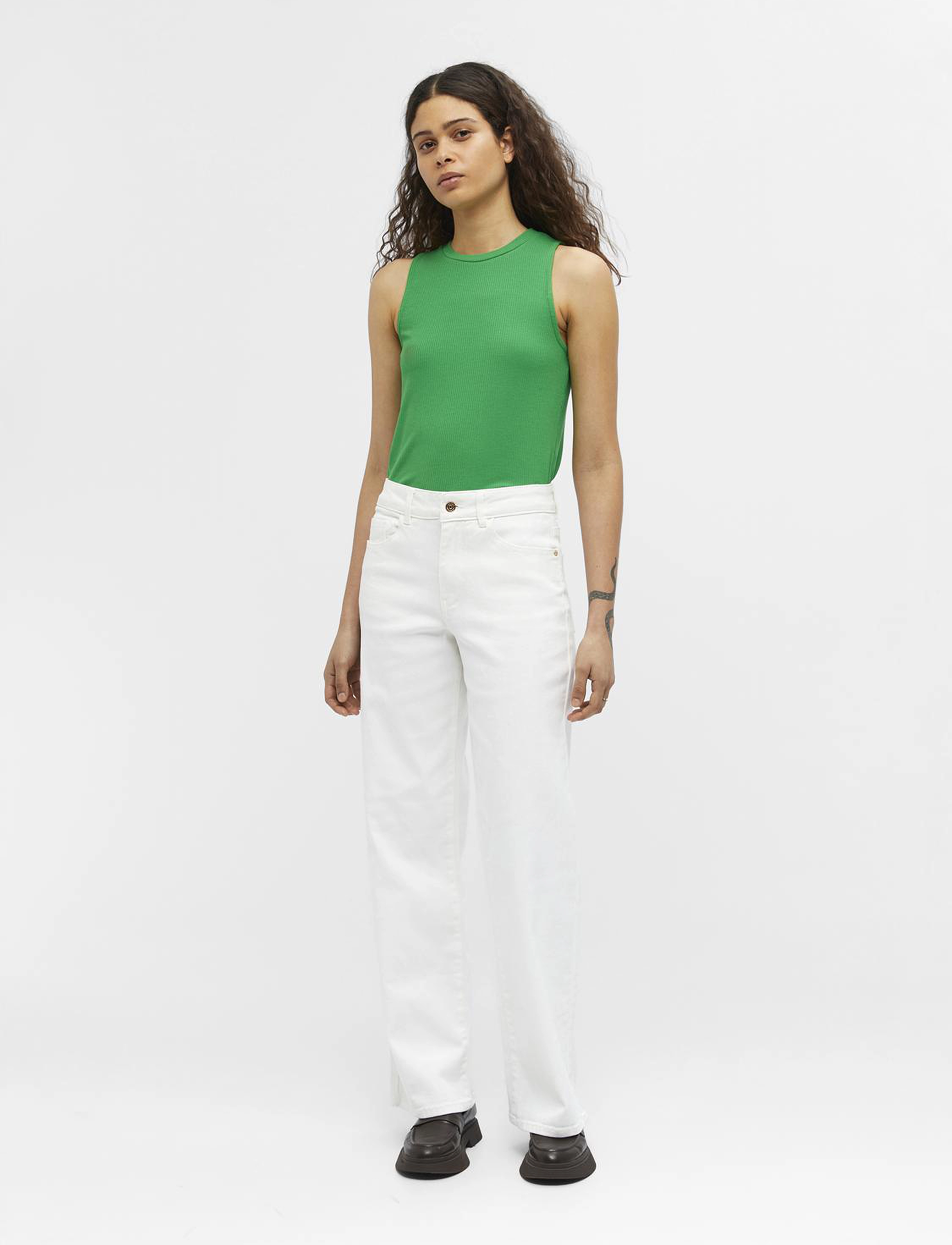 Object - OBJMARINA MW TWILL JEANS NOOS - cloud dancer - 3