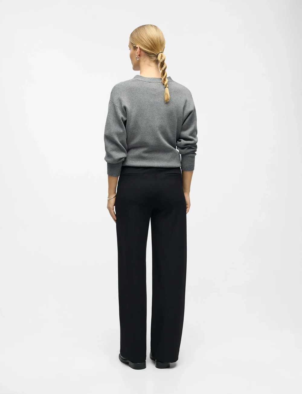 Object - OBJLISA WIDE PANT NOOS - puvunhousut - black - 3