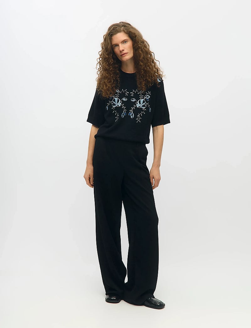 Object - OBJLISA WIDE PANT NOOS - habitbukser - black - 3