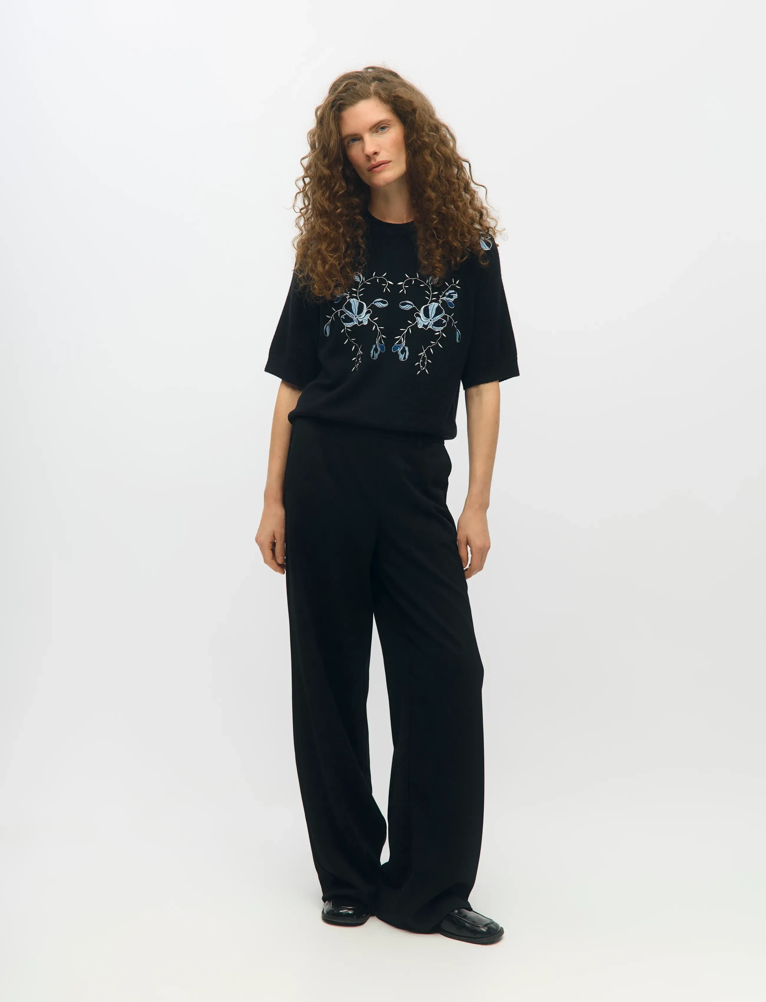 Object - OBJLISA WIDE PANT NOOS - wide leg trousers - black - 3