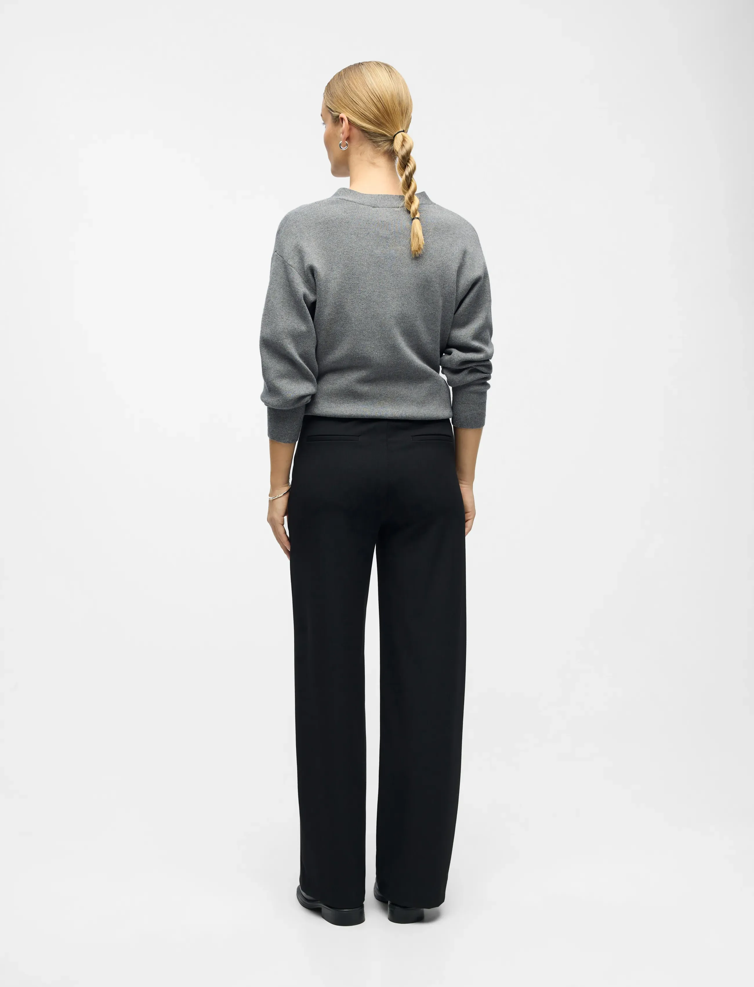 Object - OBJLISA WIDE PANT NOOS - festkläder till outletpriser - black - 3