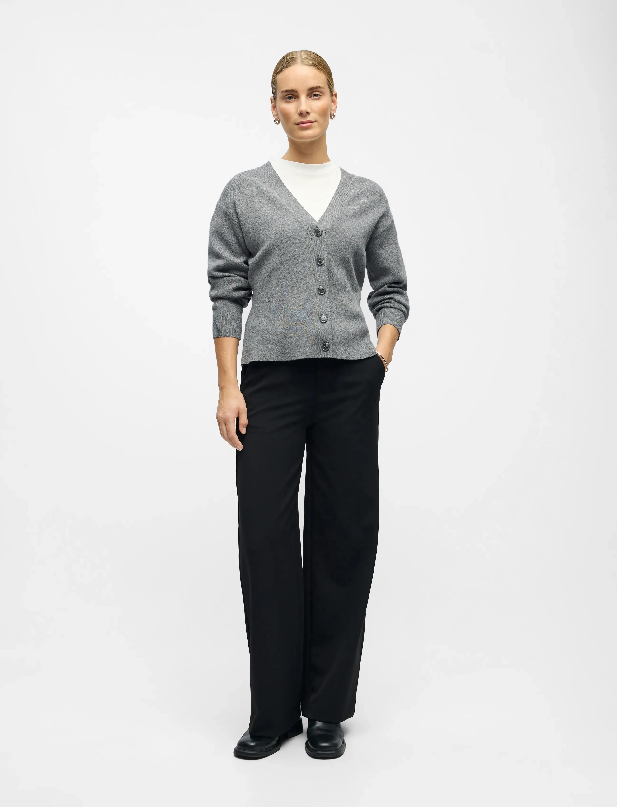 Object - OBJLISA WIDE PANT NOOS - festkläder till outletpriser - black - 4