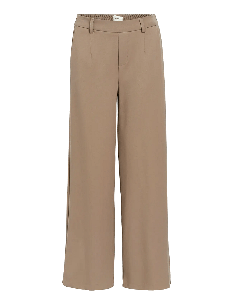 Object - OBJLISA WIDE PANT NOOS - anzugshosen - fossil - 1