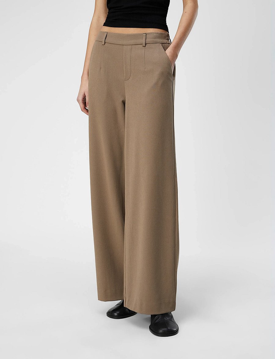 Object - OBJLISA WIDE PANT NOOS - anzugshosen - fossil - 0