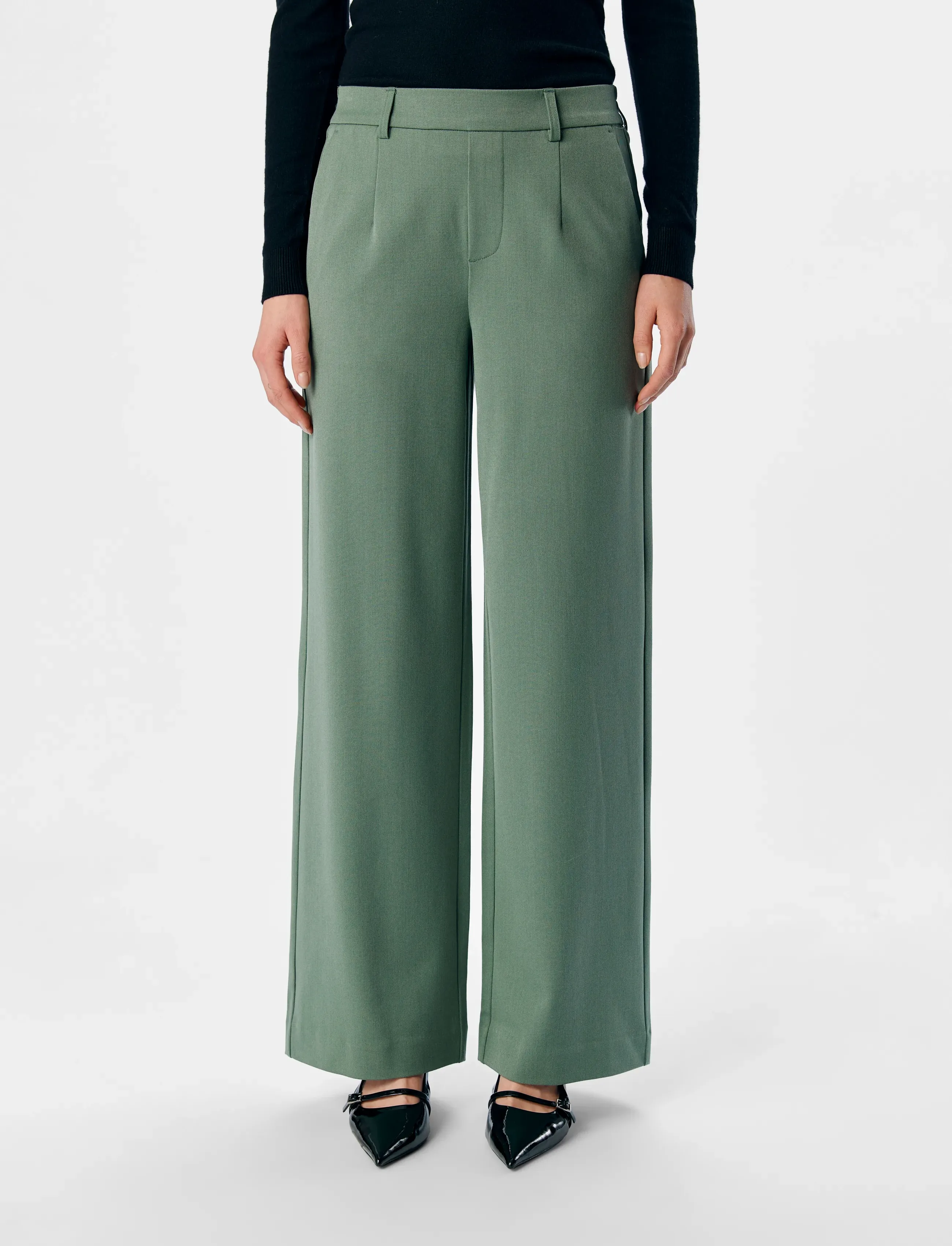 Object Objlisa Wide Pant Noos, Kvinder, Vide Ben Bukser, Grøn, Str: 36