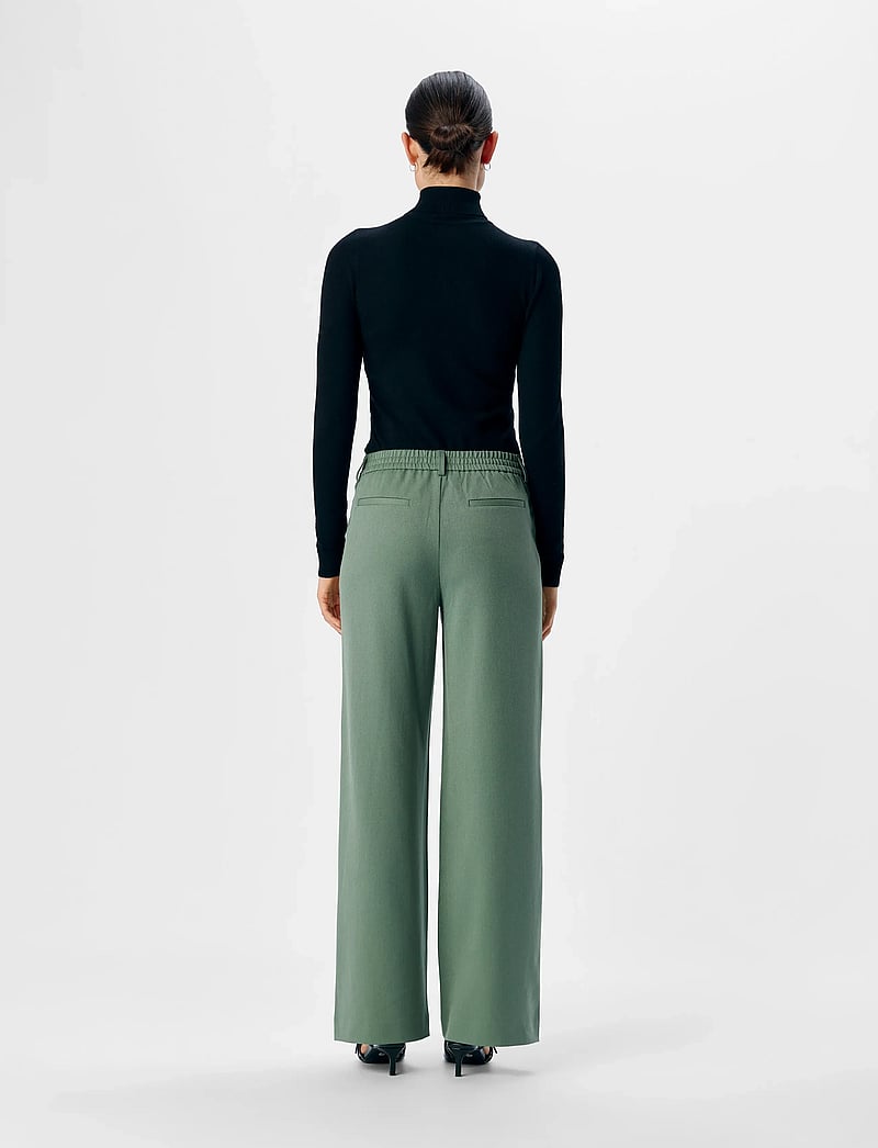 Object - OBJLISA WIDE PANT NOOS - kostymbyxor - laurel wreath - 3