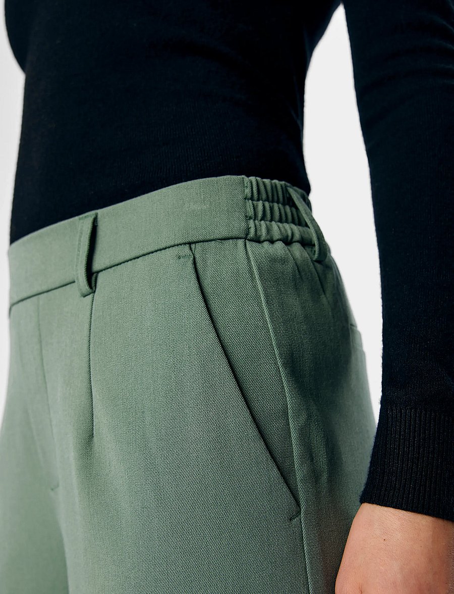 Object - OBJLISA WIDE PANT NOOS - kostymbyxor - laurel wreath - 4