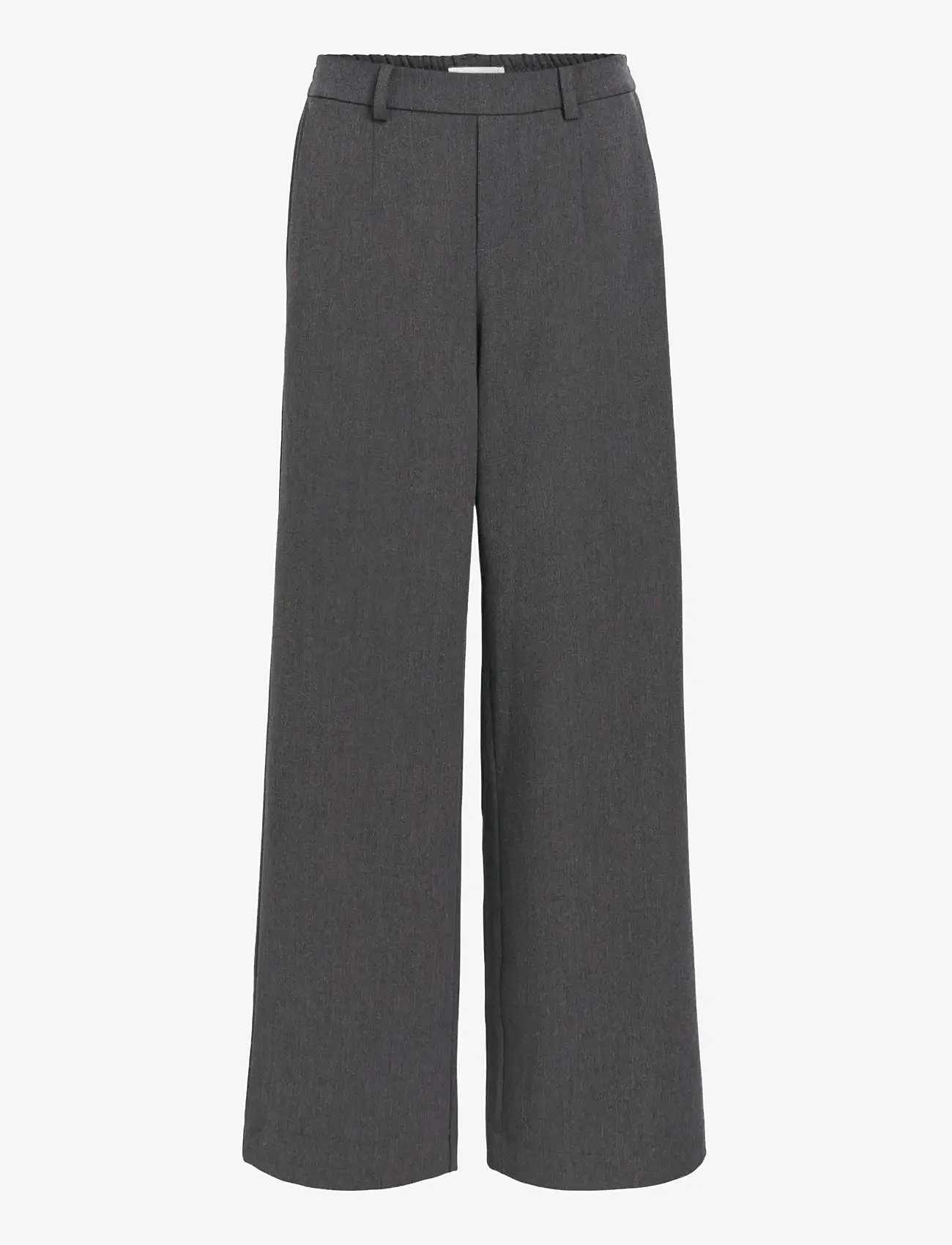 Object - OBJLISA WIDE PANT NOOS - pidulikud püksid - medium grey melange - 0