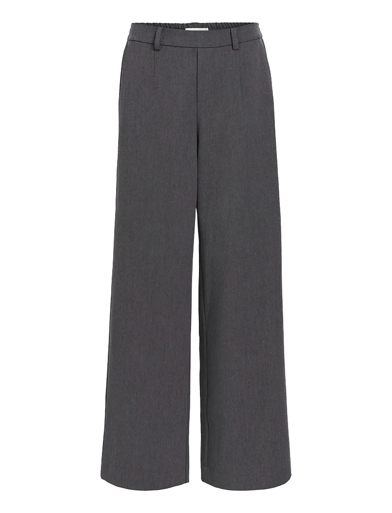 Object - OBJLISA WIDE PANT NOOS - habitbukser - medium grey melange - 1
