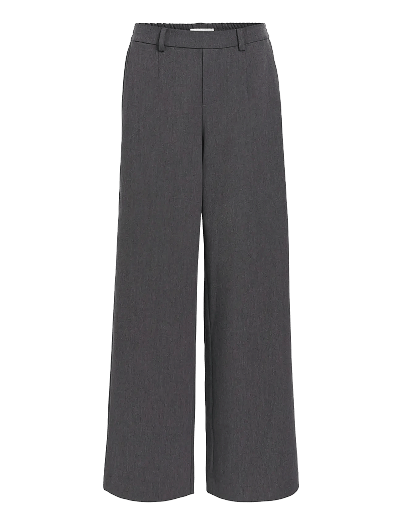 Object - OBJLISA WIDE PANT NOOS - habitbukser - medium grey melange - 1