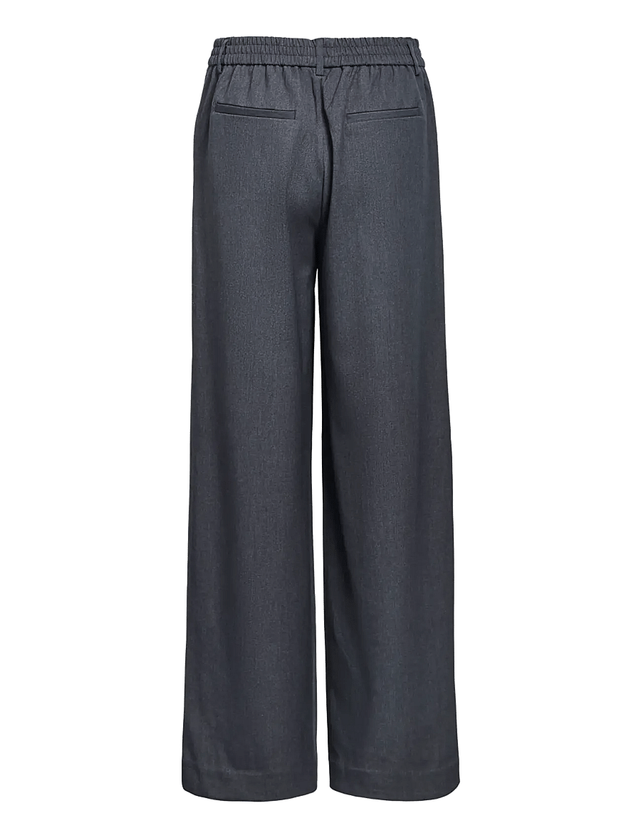 Object - OBJLISA WIDE PANT NOOS - pidulikud püksid - medium grey melange - 2