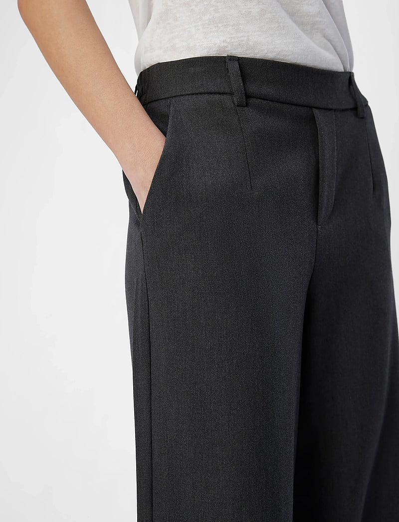 Object - OBJLISA WIDE PANT NOOS - habitbukser - medium grey melange - 4