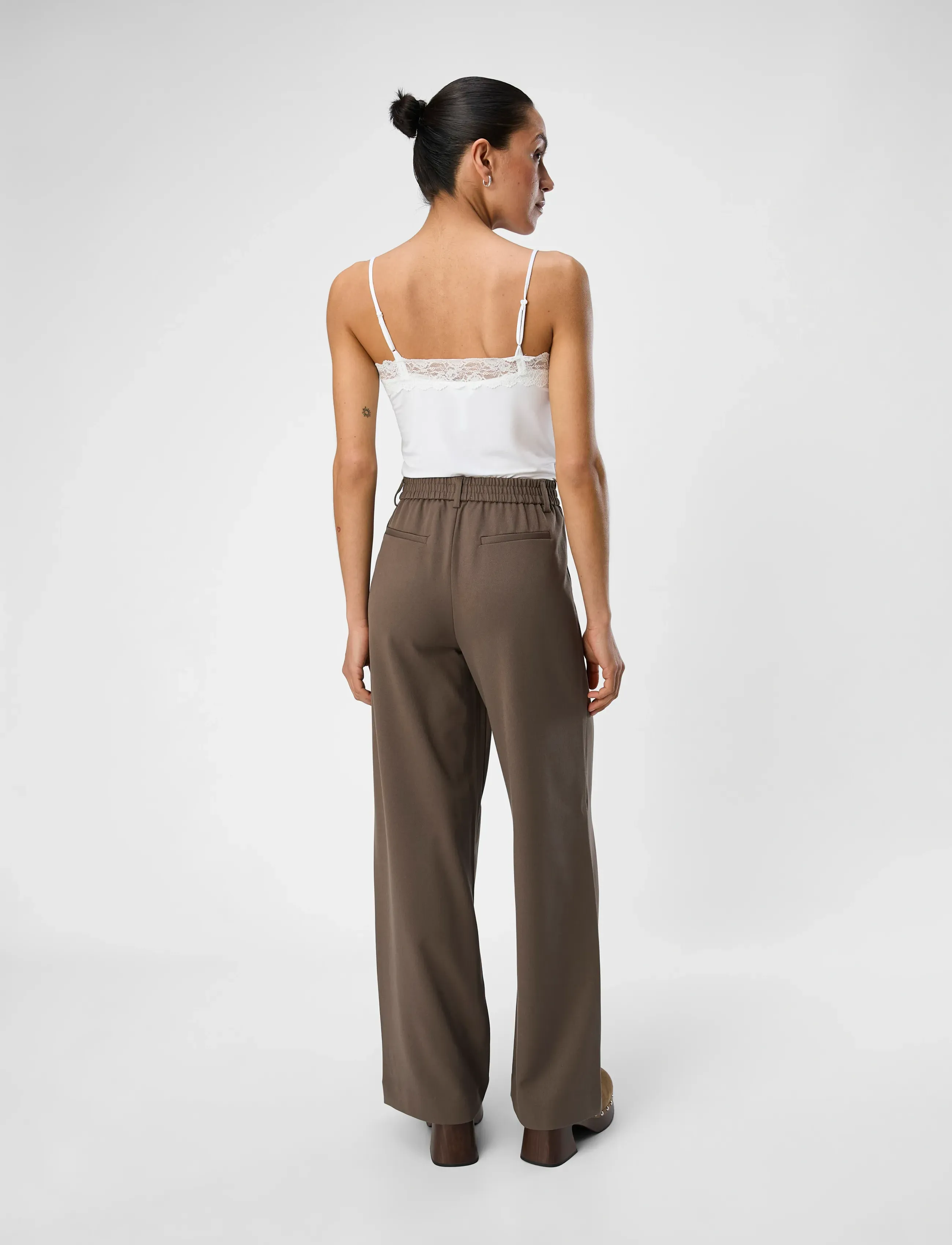 Object - OBJLISA WIDE PANT NOOS - festtøj til outletpriser - morel - 3