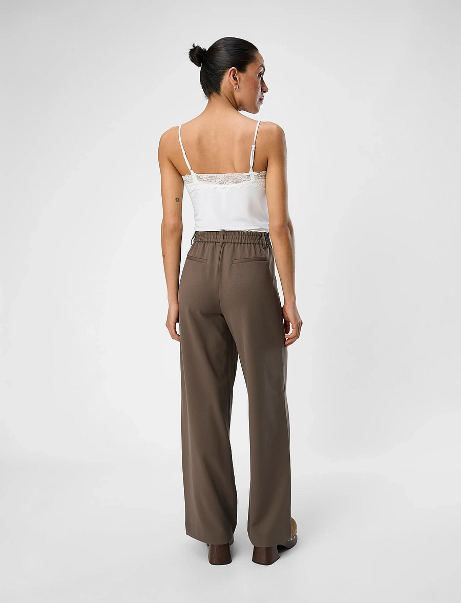 Object - OBJLISA WIDE PANT NOOS - anzugshosen - morel - 3