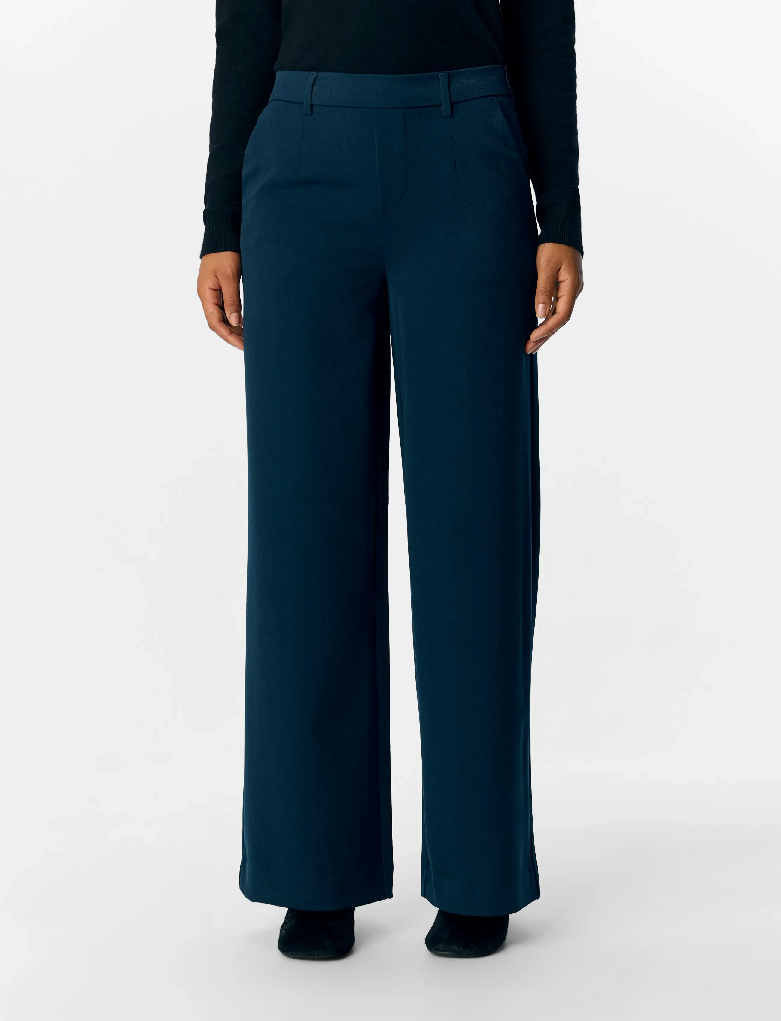Object Objlisa Wide Pant Noos, Kvinder, Vide Ben Bukser, Navy, Str: 40