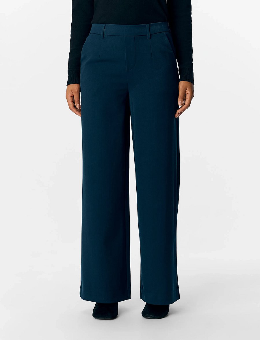 Object - OBJLISA WIDE PANT NOOS - anzugshosen - sky captain - 0
