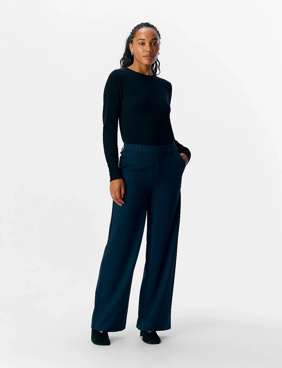 Object - OBJLISA WIDE PANT NOOS - anzugshosen - sky captain - 4