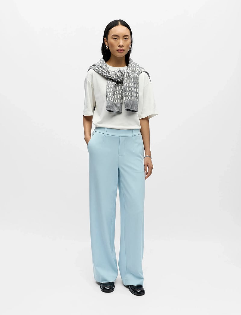 Object - OBJLISA WIDE PANT NOOS - kostymbyxor - winter sky - 4