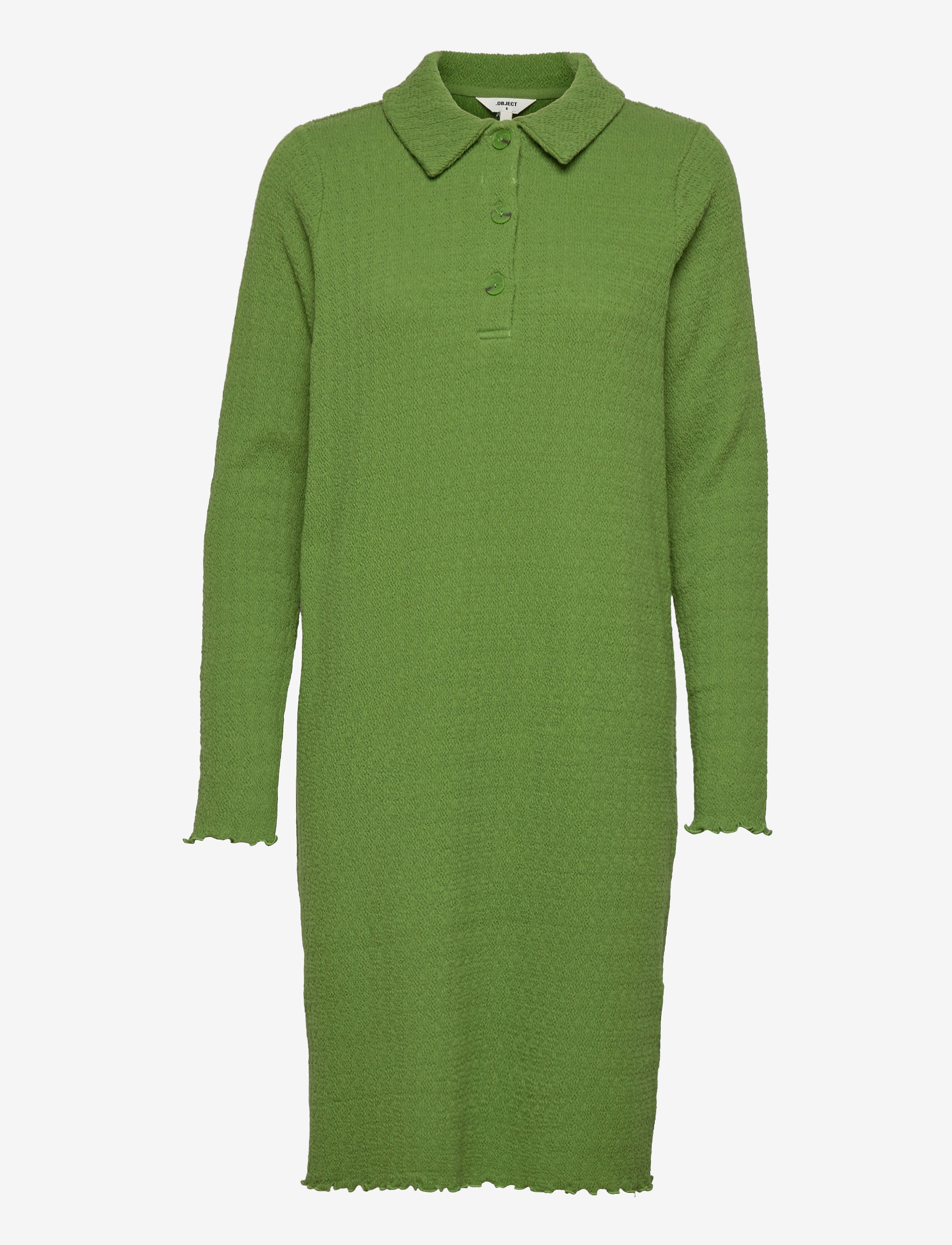Object OBJABBY L/S POLO DRESS 119 - Strickkleider - ARTICHOKE GREEN / green