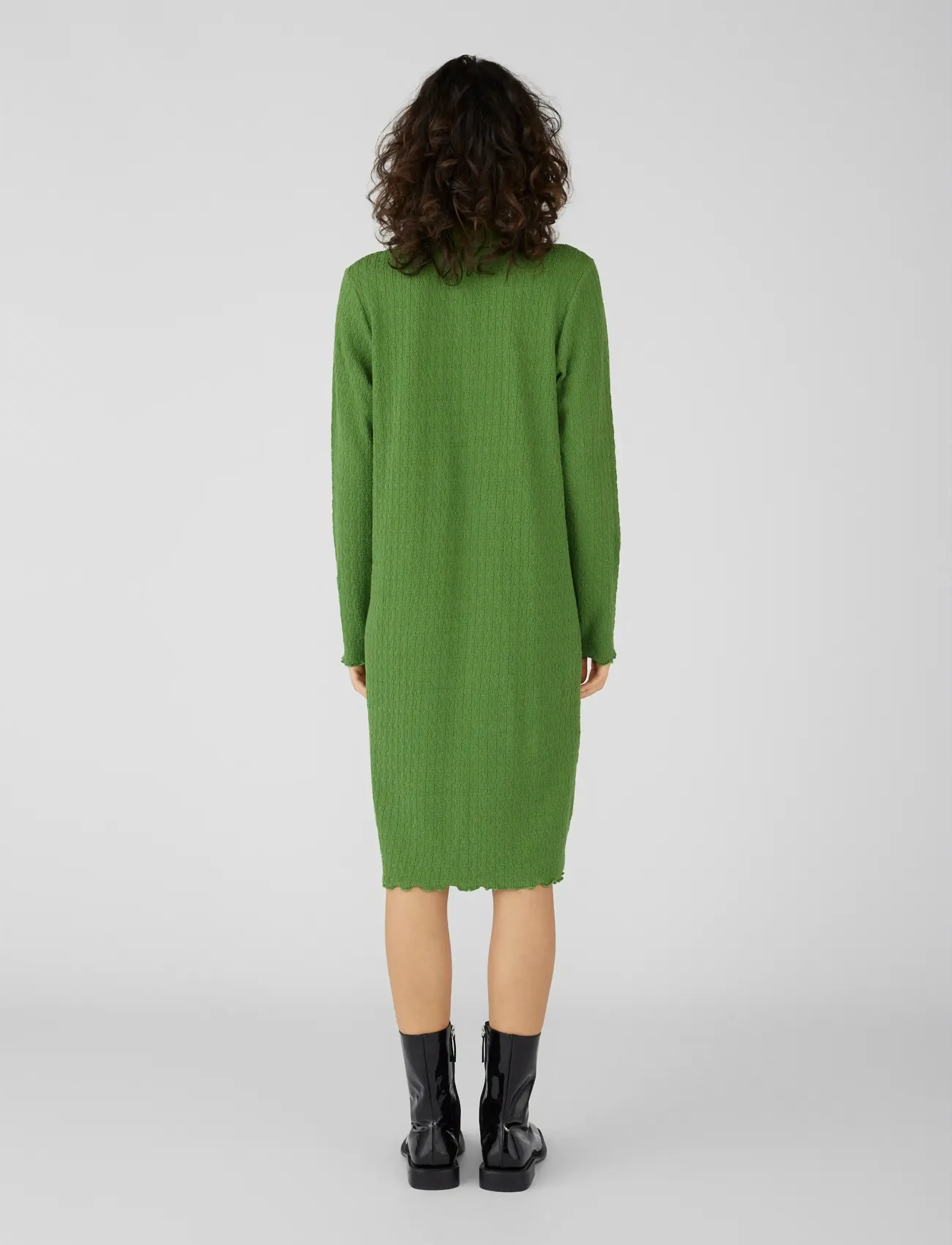 Object - OBJABBY L/S POLO DRESS 119 - t-shirtkjoler - artichoke green - 3