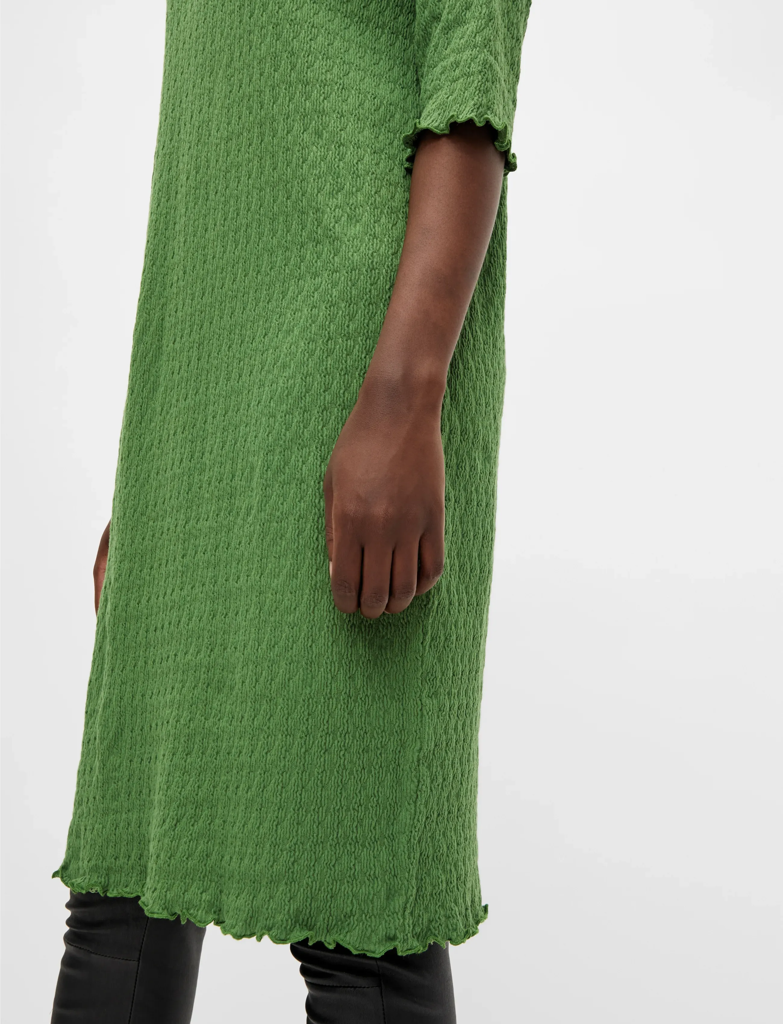 Object - OBJABBY L/S POLO DRESS 119 - t-shirtkjoler - artichoke green - 5