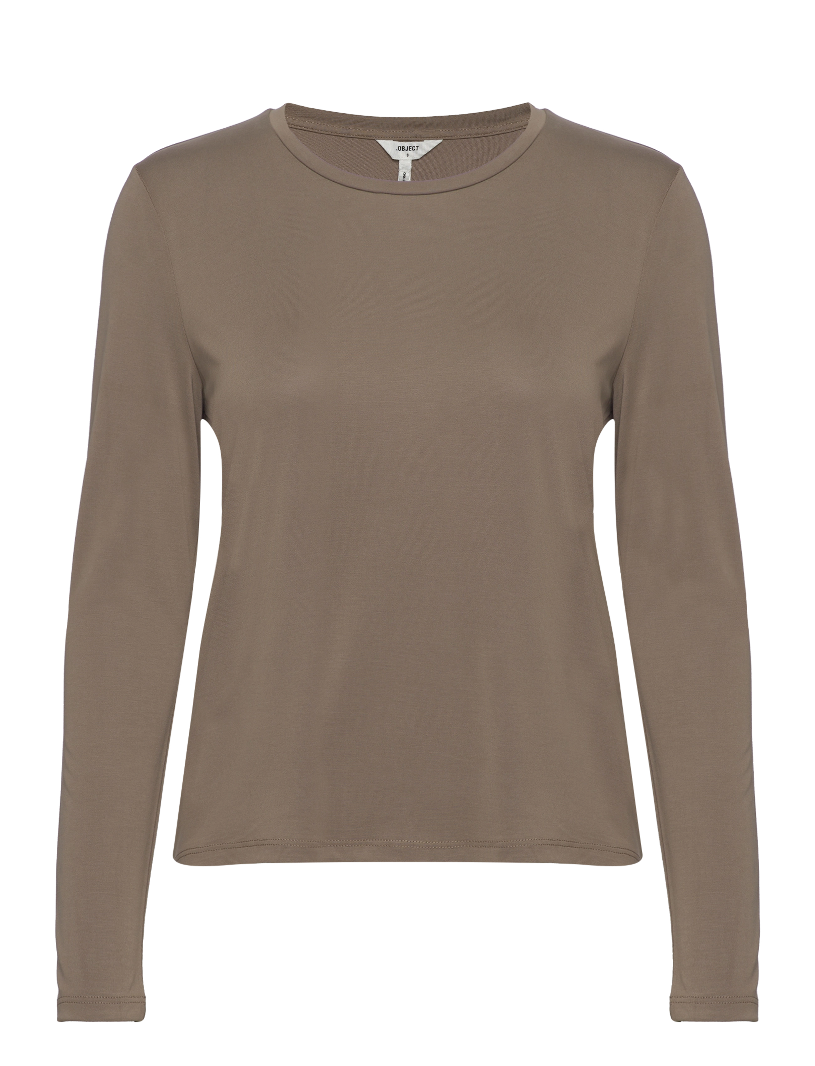 Object - OBJANNIE L/S O-NECK TOP A DIV - fossil - 0