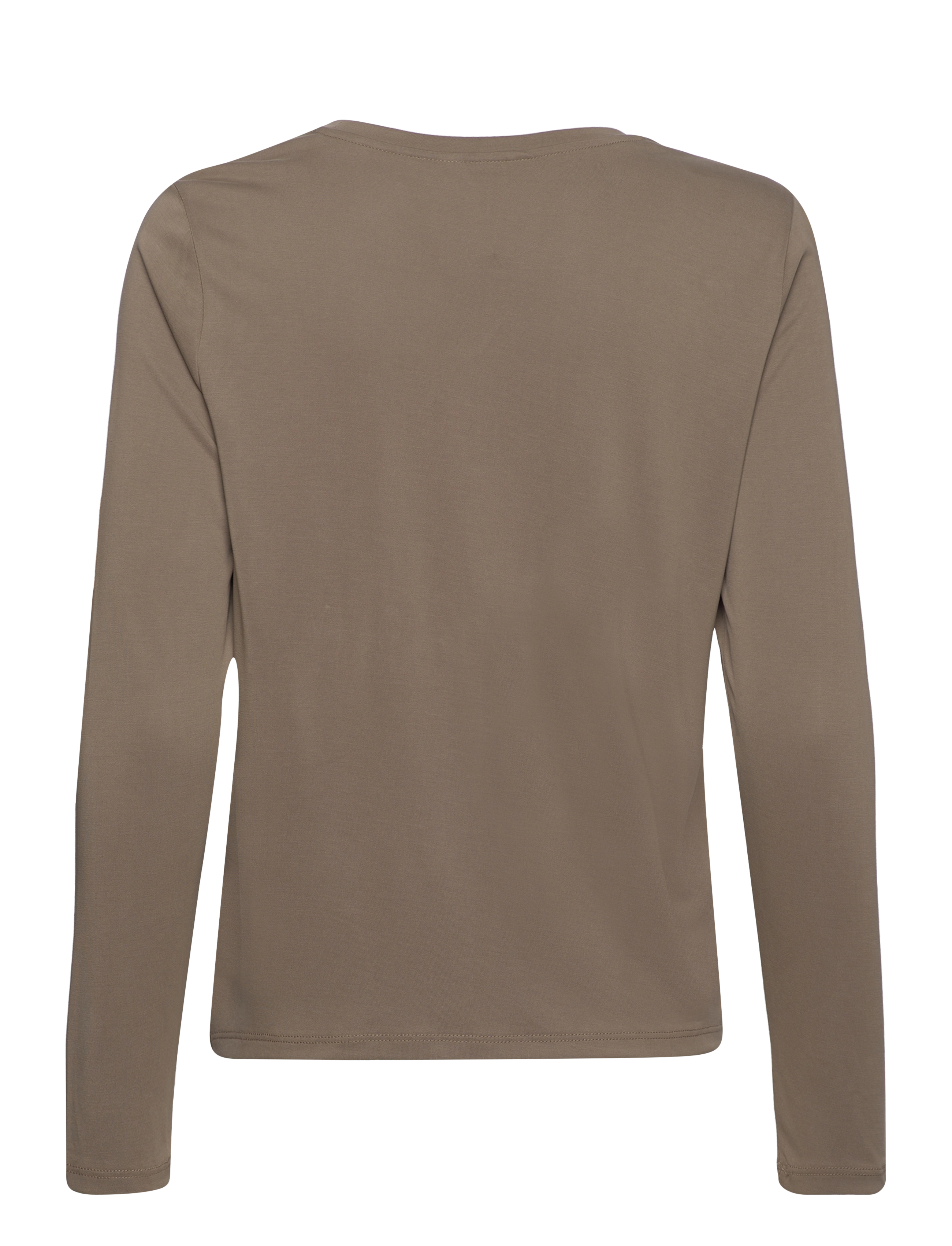 Object - OBJANNIE L/S O-NECK TOP A DIV - fossil - 1