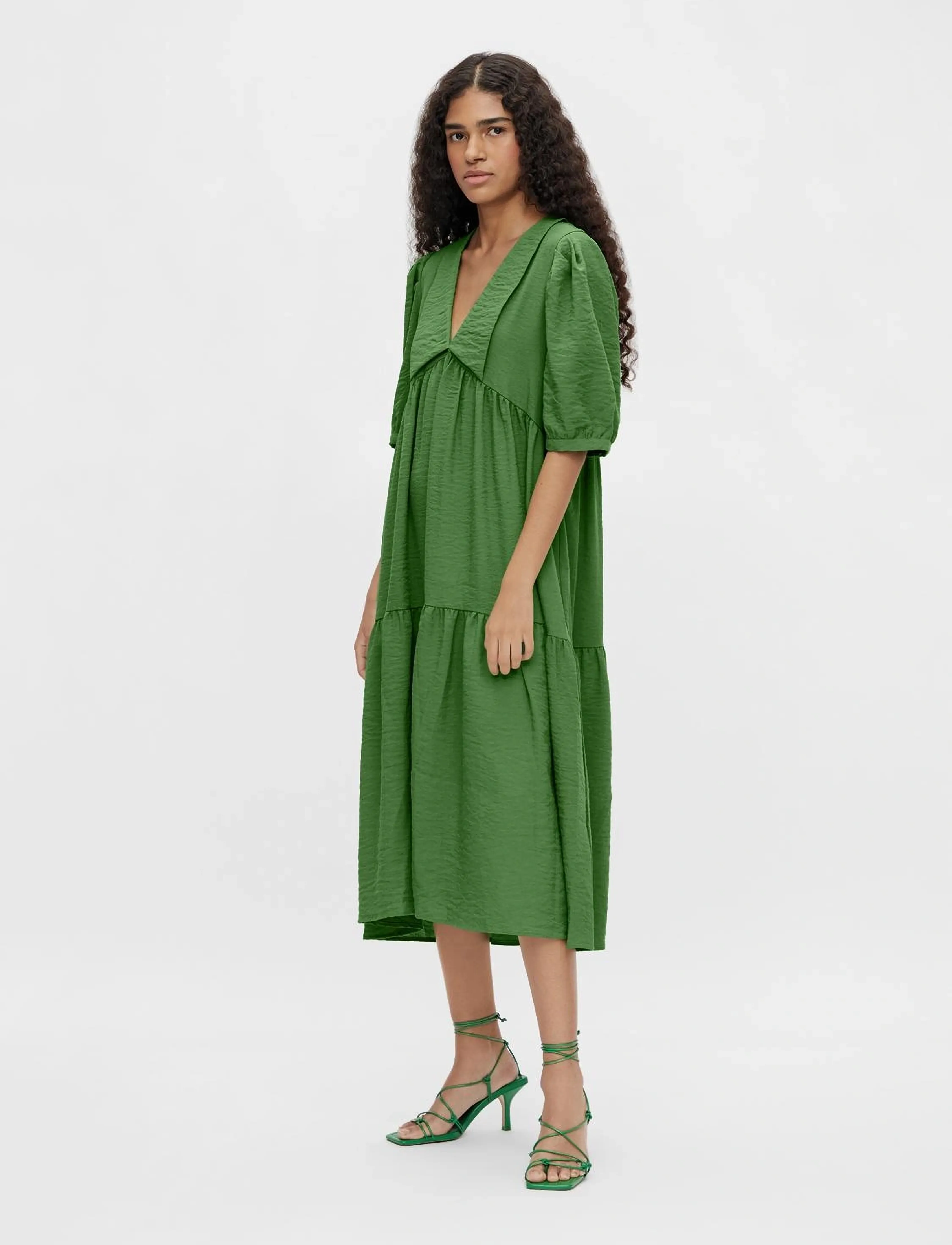 Object - OBJALAIA 2/4 LONG DRESS A DIV - midiklänningar - fern green - 3