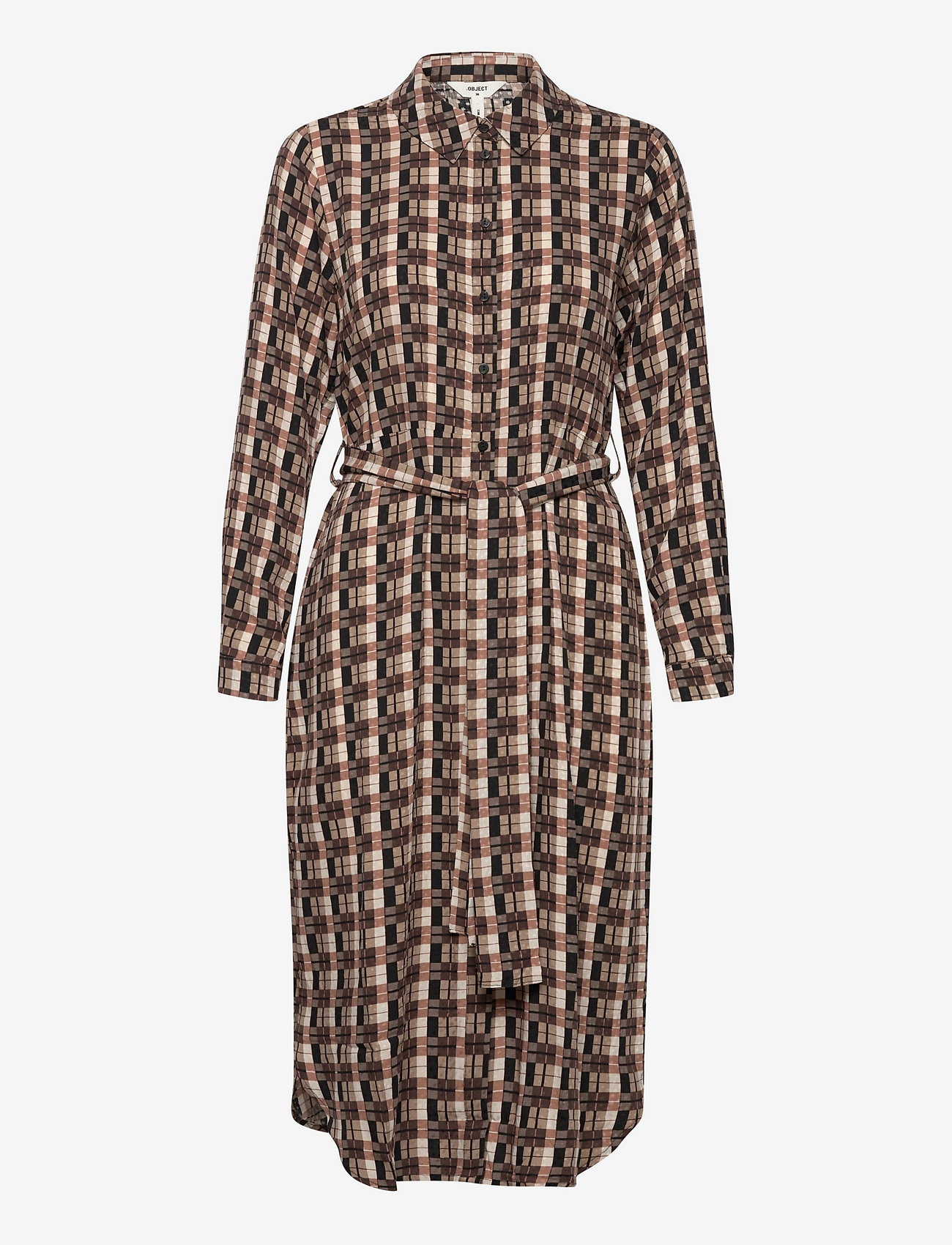 Object - OBJPAMALA L/S SHIRT DRESS A DIV - incense - 0
