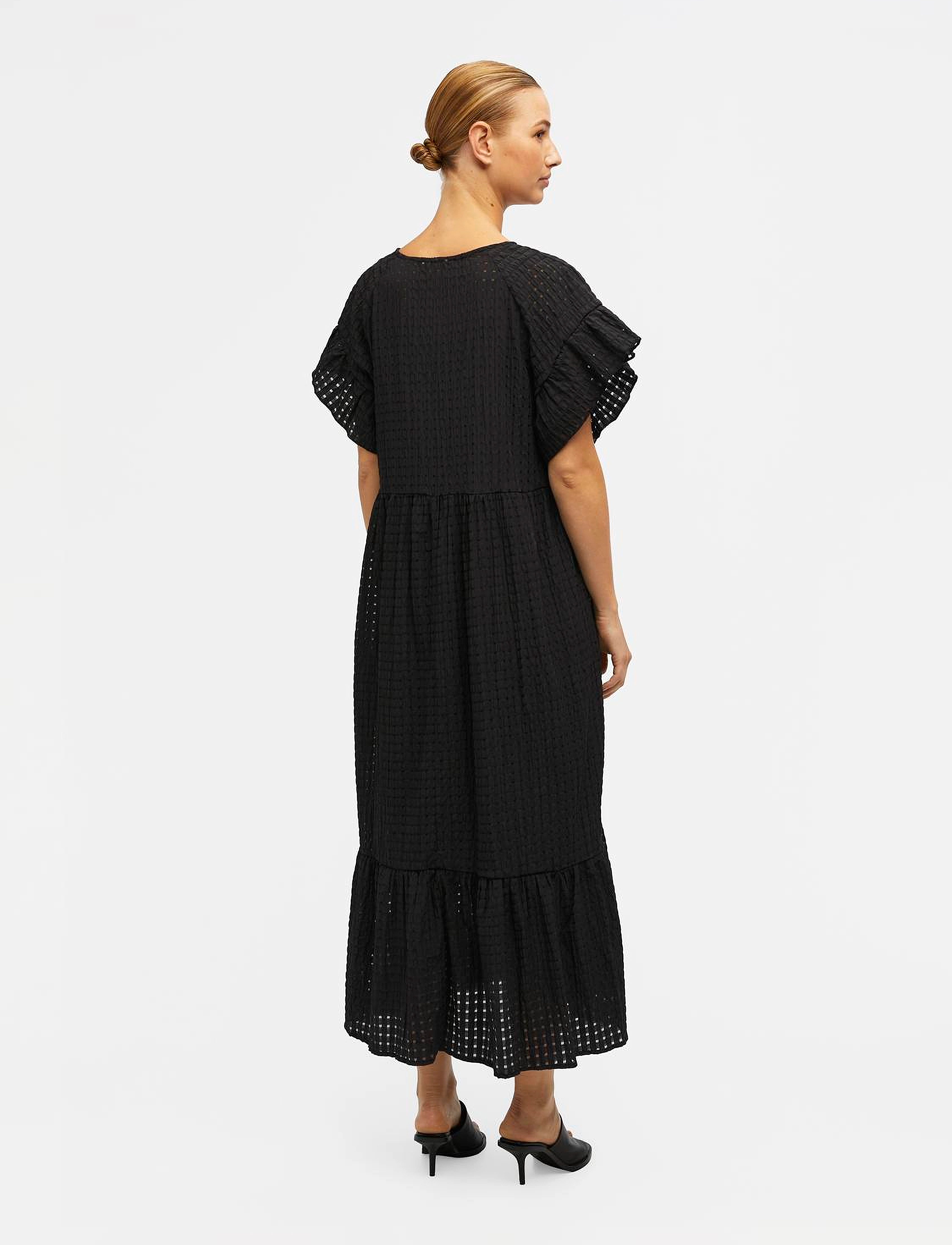 Object - OBJVITA S/S LONG DRESS REP - confirmation - black - 2