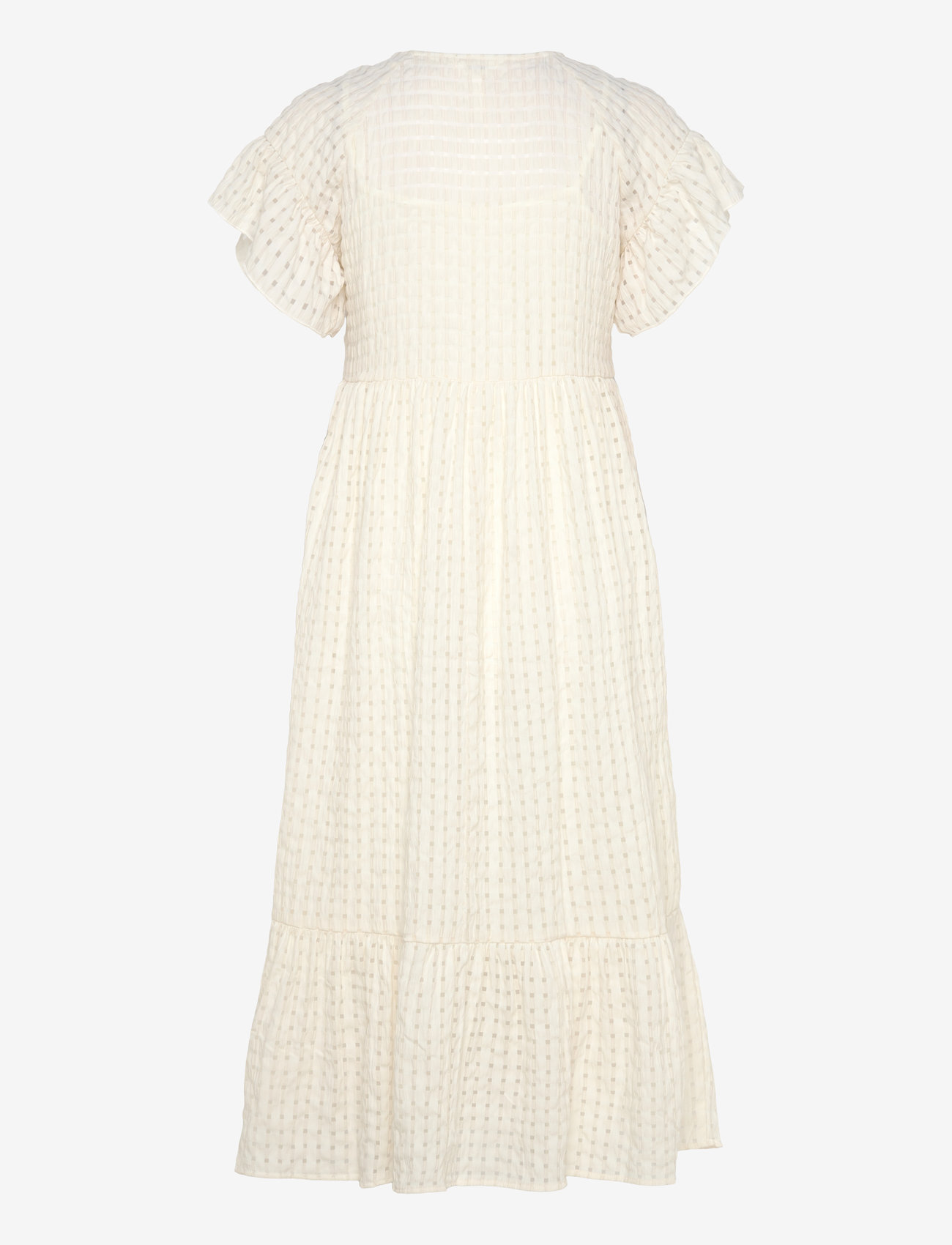 Object - OBJVITA S/S LONG DRESS REP - sommerkjoler - cloud dancer - 1