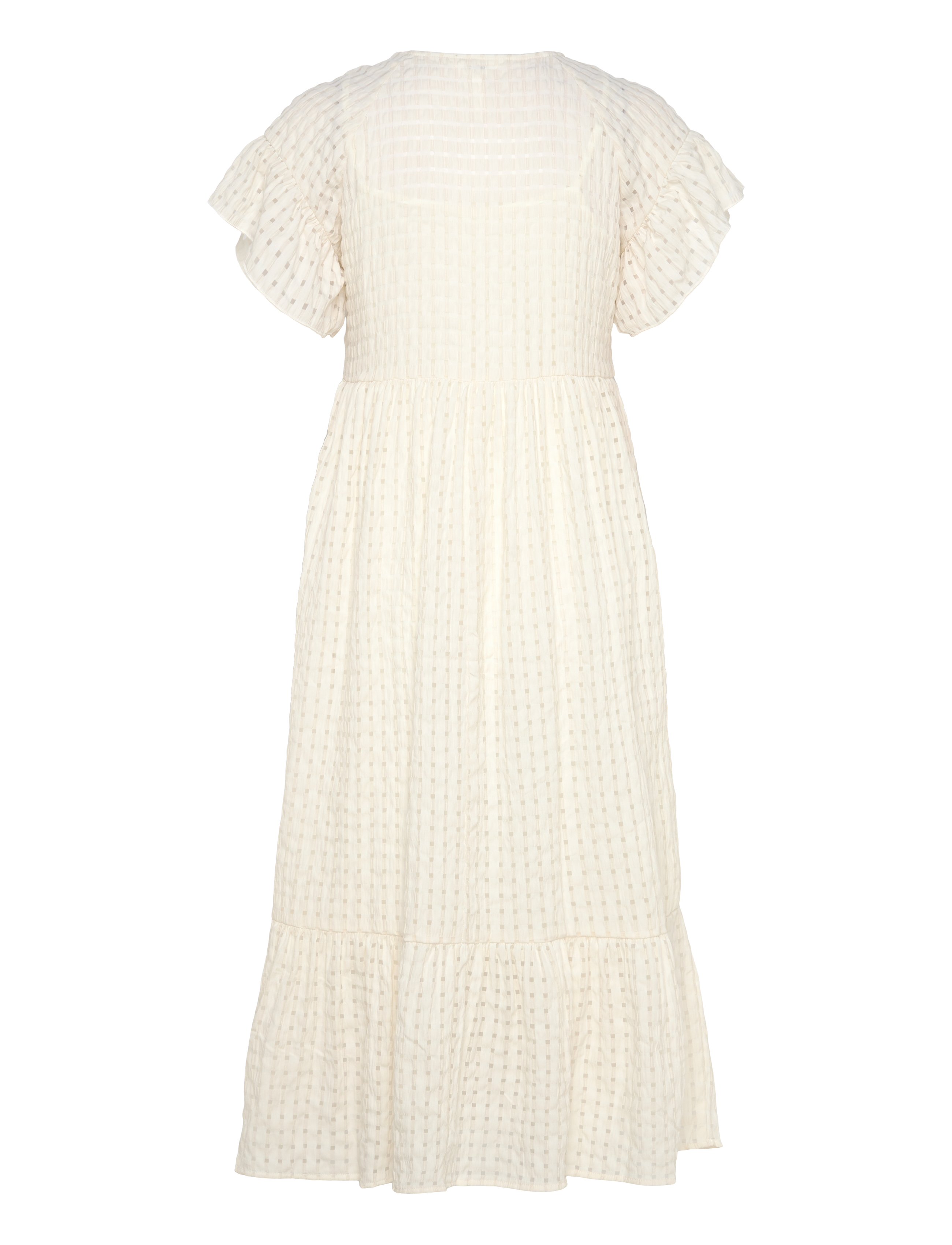 Object - OBJVITA S/S LONG DRESS REP - konfirmation - cloud dancer - 1
