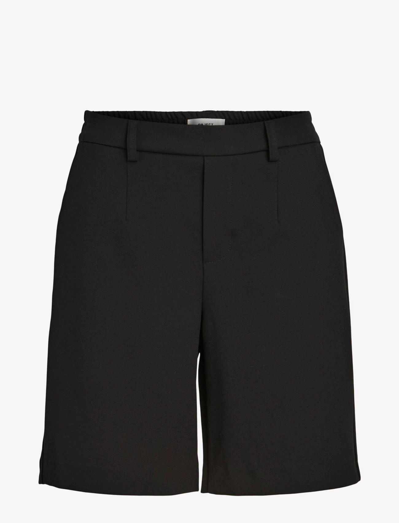 Object OBJLISA MW WIDE SHORTS NOOS - Kleidung - BLACK / black