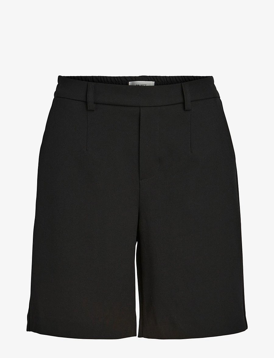 Object - OBJLISA MW WIDE SHORTS NOOS - freizeitshorts - black - 1