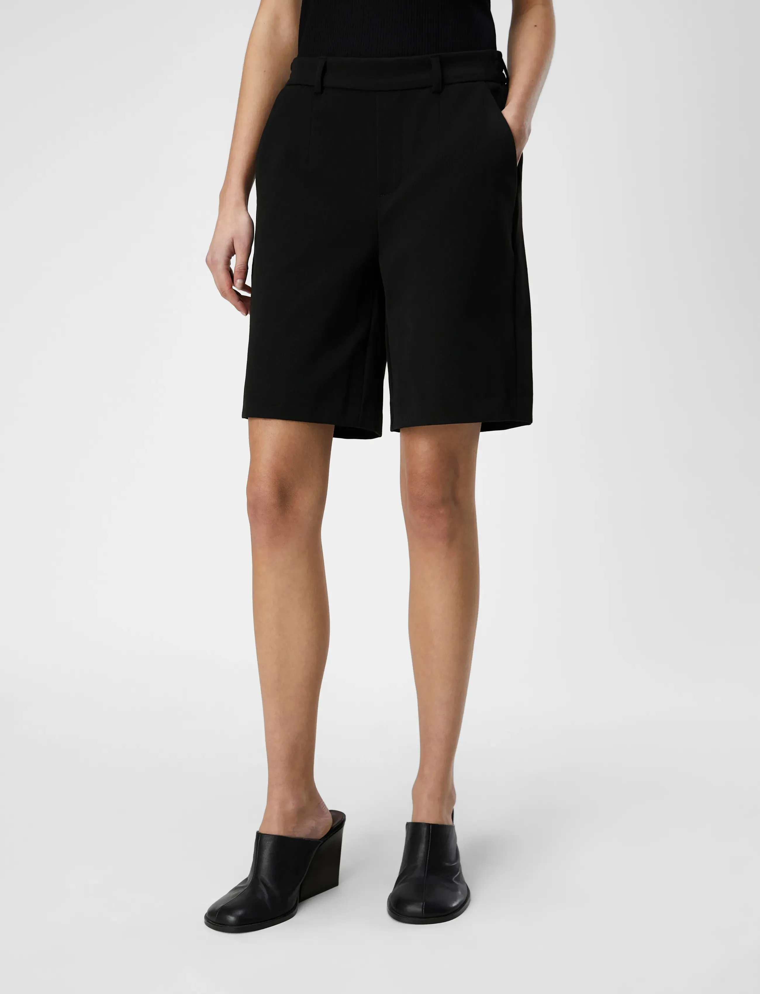 Object Objlisa Mw Wide Shorts Noos, 36, Black, Shorts > Afslappede Shorts, Dame